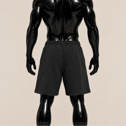 0005. CORE SWEAT SHORT - WASHED BLACK