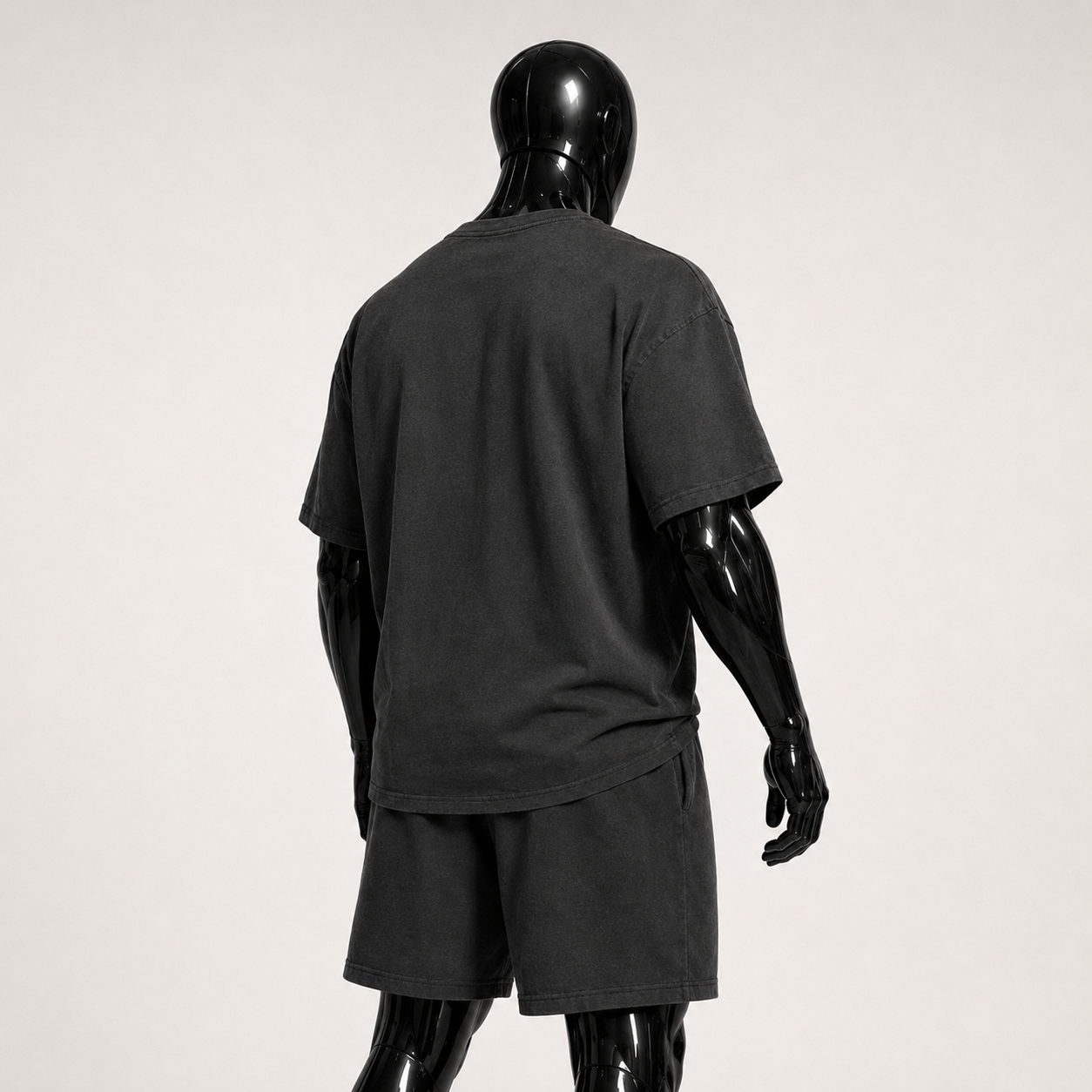 0006. CORE JERSEY T-SHIRT - WASHED BLACK