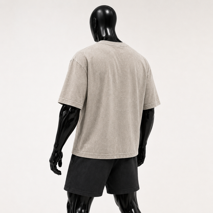 0009. OVERSIZED IDENTITY JERSEY -  STONE WASH