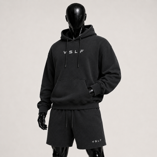 0004. VSLF CORE HOOD - WASHED BLACK