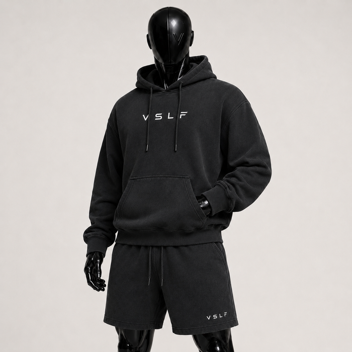 0004. VSLF CORE HOOD - WASHED BLACK