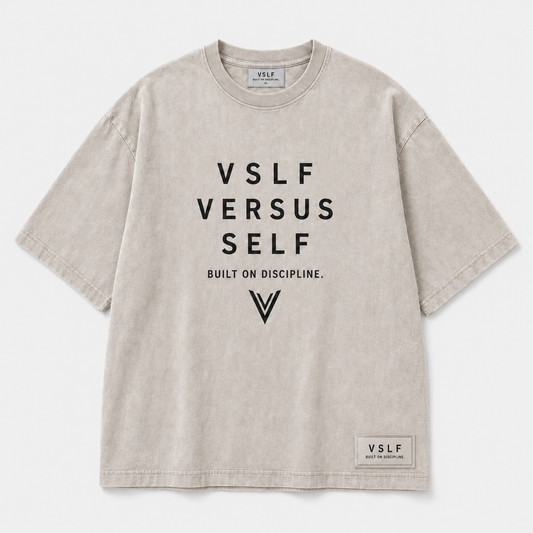 Washed Bone Statement Oversized T-Shirt