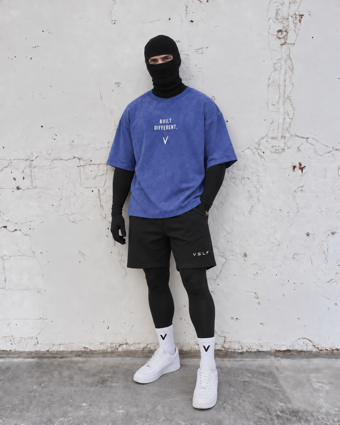 Built Different Tee - Washed Blue