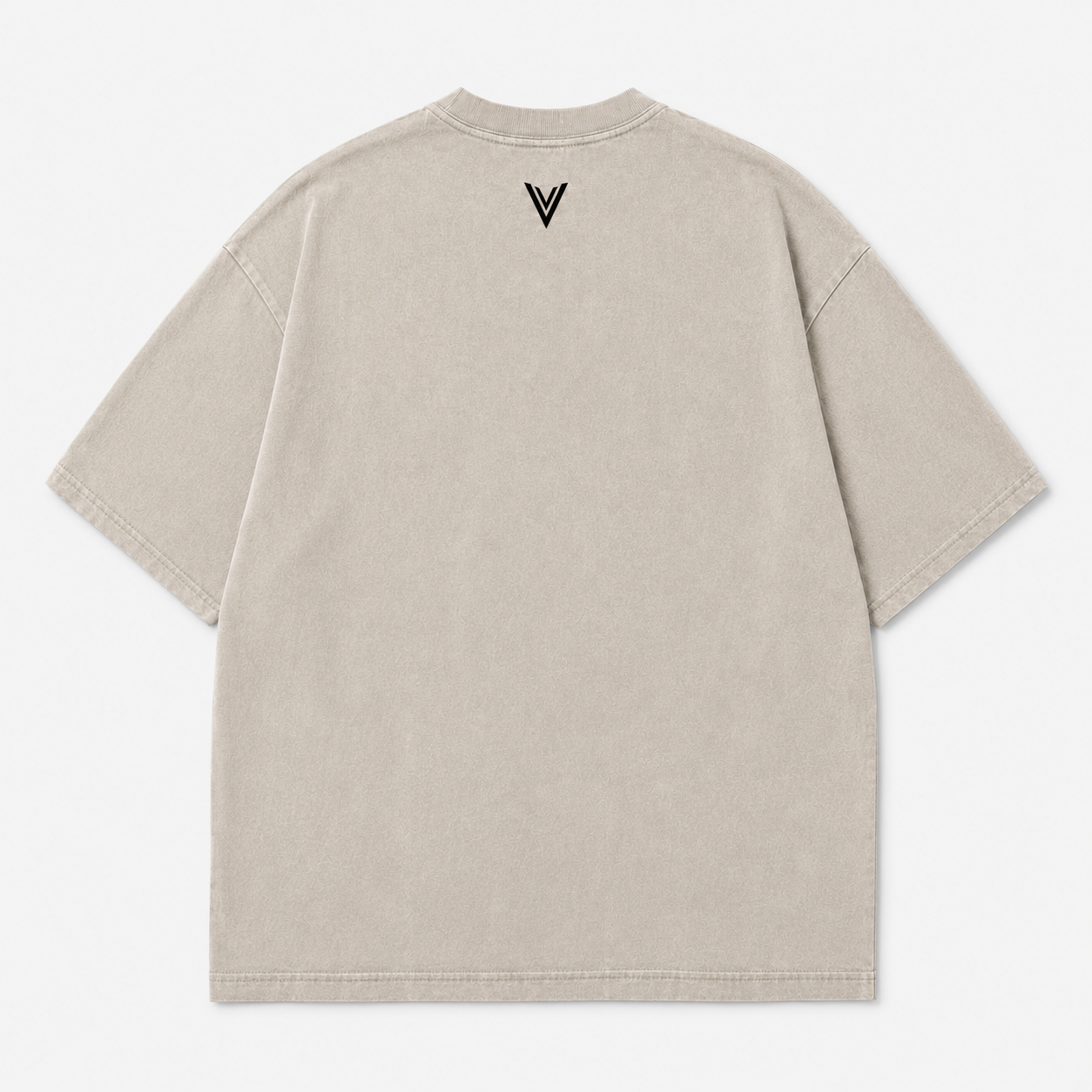 Washed Bone Statement Oversized T-Shirt