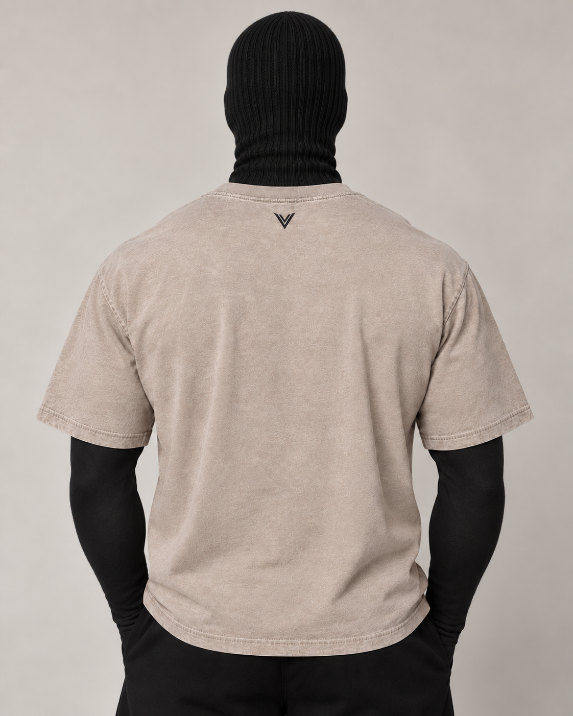 VSLF product photograph 02-03 in ribbed balaclava and matte morphsuit