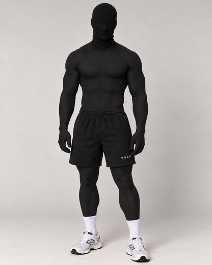 VSLF product photograph 03-05 in ribbed balaclava and matte morphsuit