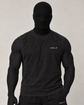 VSLF product photograph 04-01 on model with black ribbed balaclava and morphsuit