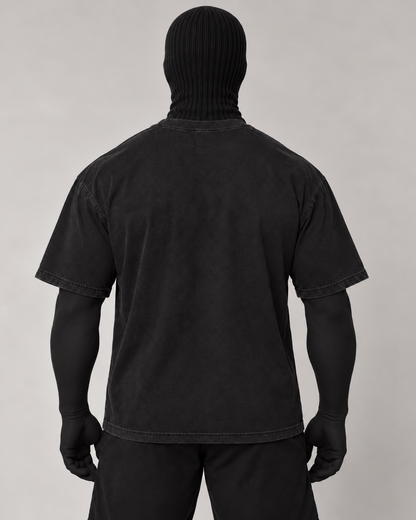 VSLF product photograph 05-03 on model with black ribbed balaclava and morphsuit