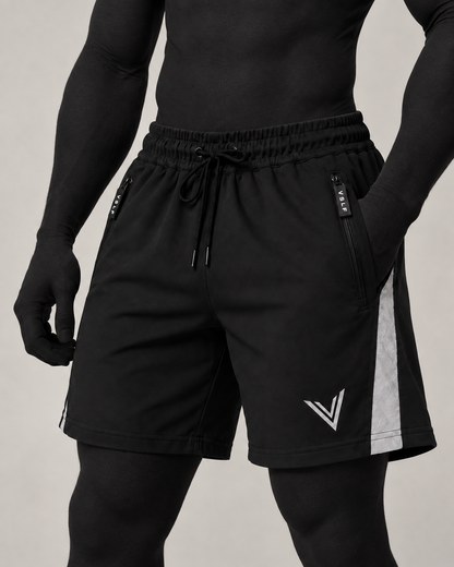 VSLF model photograph 09-01 with black ribbed balaclava and matte morphsuit