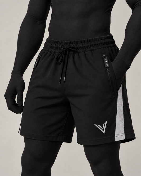 VSLF model photograph 09-01 with black ribbed balaclava and matte morphsuit